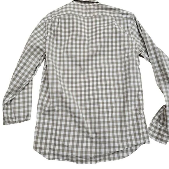 J. Crew Shirt Mens Medium Green Gingham Slim Fit Flex Washed Button-Down Stretch - Picture 8 of 8
